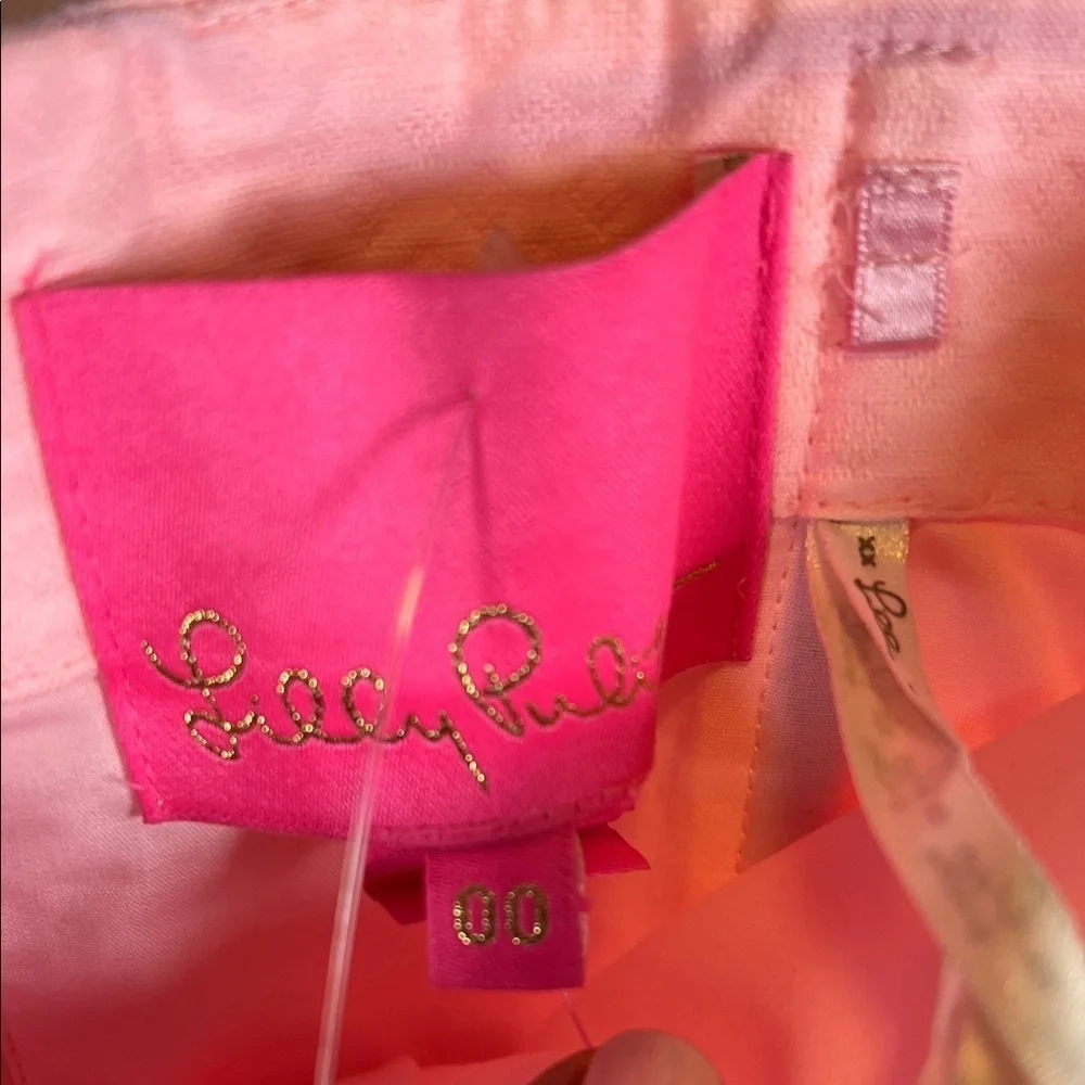 NWT Lilly Pulitzer Strapless Dress in Pink with Gold Accents 0164 - Picture 3 of 8